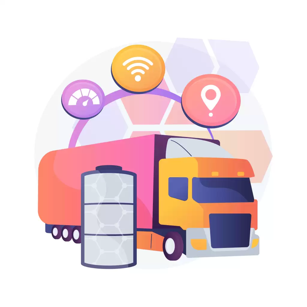 Caminhão de carga conectado ao mundo digital